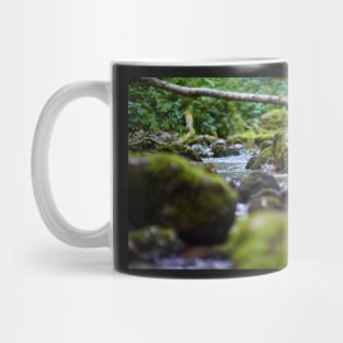 River and mossy boulders Mug